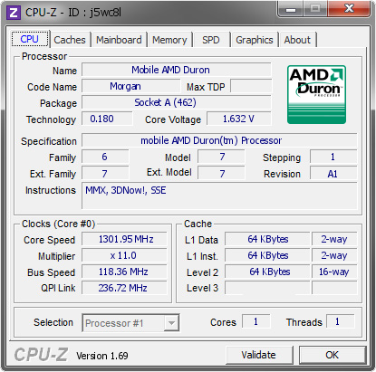 screenshot of CPU-Z validation for Dump [j5wc8l] - Submitted by  ECS-97DFA912015  - 2014-07-17 09:07:31
