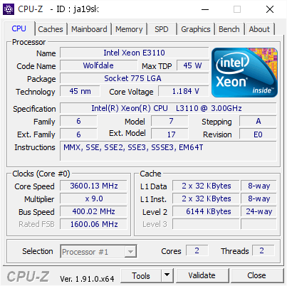 screenshot of CPU-Z validation for Dump [ja19sk] - Submitted by  WIN-20191218OCQ  - 2020-02-16 14:34:48