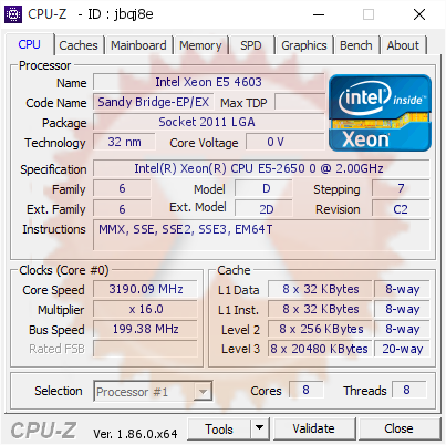 screenshot of CPU-Z validation for Dump [jbqj8e] - Submitted by  BASELINE  - 2018-08-29 06:59:48