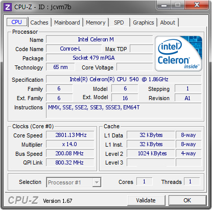 screenshot of CPU-Z validation for Dump [jcvm7b] - Submitted by  GAME-EDITION  - 2013-11-20 16:11:20