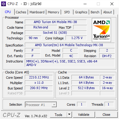 screenshot of CPU-Z validation for Dump [jd1z9d] - Submitted by  MICROSOF-1AADA8  - 2015-10-25 09:44:03