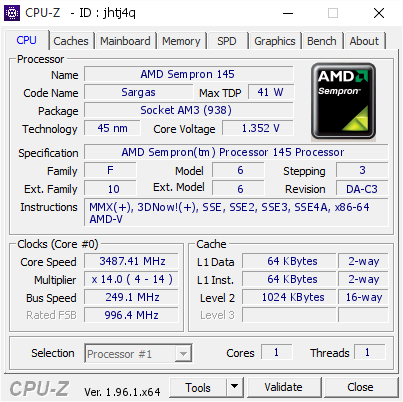 screenshot of CPU-Z validation for Dump [jhtj4q] - Submitted by  IVAZ-PC  - 2021-06-19 09:21:46