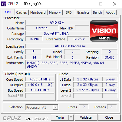 Amd K14 4056 34 Mhz Cpu Z Validator