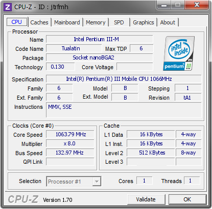 screenshot of CPU-Z validation for Dump [jtrfmh] - Submitted by  Harrison C  - 2014-09-23 14:09:24