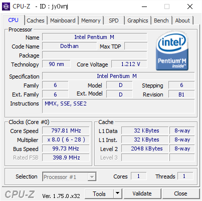screenshot of CPU-Z validation for Dump [jy0vnj] - Submitted by  XP-201603060258  - 2016-03-08 15:25:50