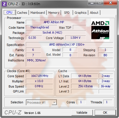 screenshot of CPU-Z validation for Dump [k0k60n] - Submitted by  sburnolo  - 2013-10-12 00:10:50