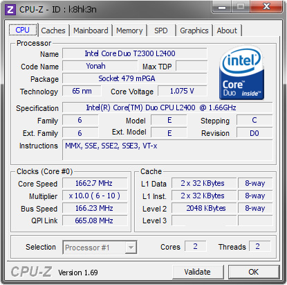 screenshot of CPU-Z validation for Dump [k8hk3n] - Submitted by  YOUR-41C573B456  - 2014-03-27 10:03:06