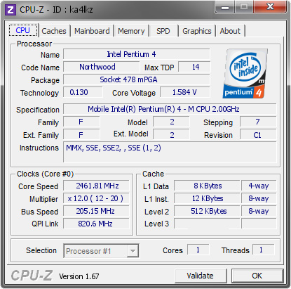 screenshot of CPU-Z validation for Dump [ka4lkz] - Submitted by  ranausaurus  - 2013-11-10 14:11:46