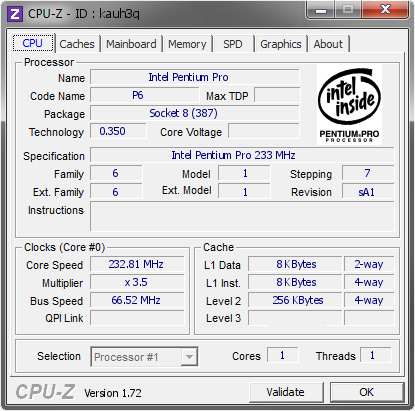 screenshot of CPU-Z validation for Dump [kauh3q] - Submitted by  MR-9AD0AF8EDE64  - 2015-06-15 20:06:26
