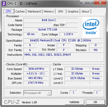 screenshot of CPU-Z validation for Dump [kdkhnm] - Submitted by  game theory  - 2014-04-13 11:04:27