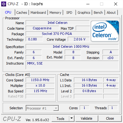 screenshot of CPU-Z validation for Dump [keqvhs] - Submitted by  IdeaFix  - 2021-04-03 19:44:03