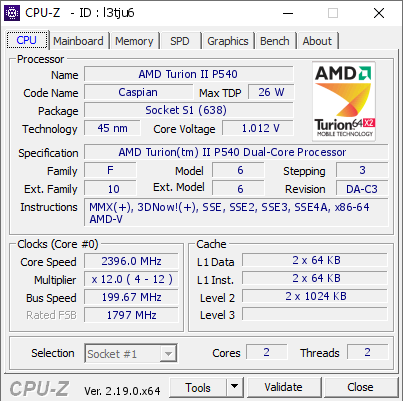 screenshot of CPU-Z validation for Dump [l3tju6] - Submitted by  DESKTOP-H5RSCLN  - 2026-04-23 06:09:25