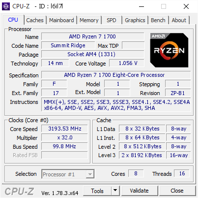 screenshot of CPU-Z validation for Dump [l6il7l] - Submitted by  jjjjjjj  - 2017-04-05 11:30:26