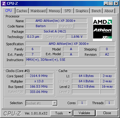 screenshot of CPU-Z validation for Dump [l9e07w] - Submitted by  GTm  - 2020-09-17 20:10:21