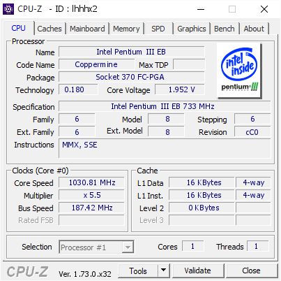 screenshot of CPU-Z validation for Dump [lhhhx2] - Submitted by  ludek  - 2015-09-29 17:14:54