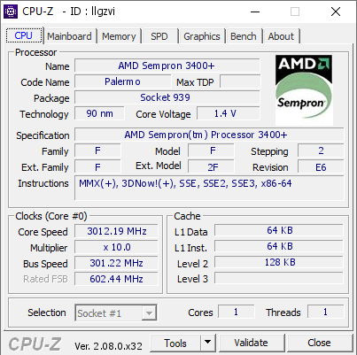 screenshot of CPU-Z validation for Dump [llgzvi] - Submitted by  R-998  - 2024-11-16 10:46:35