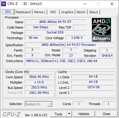 screenshot of CPU-Z validation for Dump [lmnyz0] - Submitted by  Max1024, Belarus Extreme Team  - 2021-11-28 09:10:44