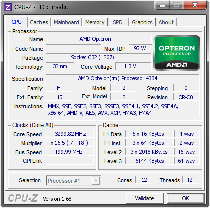 screenshot of CPU-Z validation for Dump [lnaabu] - Submitted by  I AM 138  - 2014-02-22 06:02:48