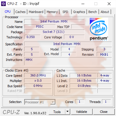 Max1024 S Cpu Frequency Score 360 Mhz With A Pentium Mmx 200mhz