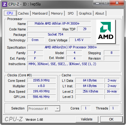 screenshot of CPU-Z validation for Dump [lwp5la] - Submitted by  COMPUTER_1  - 2014-02-02 06:02:11