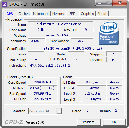 screenshot of CPU-Z validation for Dump [m2dg8e] - Submitted by  gigioracing  - 2014-09-25 12:09:22