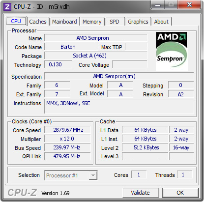 screenshot of CPU-Z validation for Dump [m5rvdh] - Submitted by  sburnolo  - 2014-04-14 18:04:37