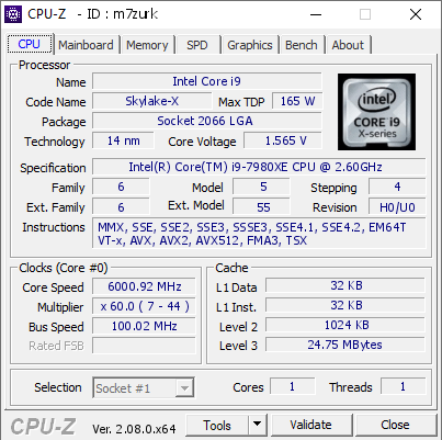 screenshot of CPU-Z validation for Dump [m7zurk] - Submitted by  FzR dontdie x  - 2023-12-20 09:53:58