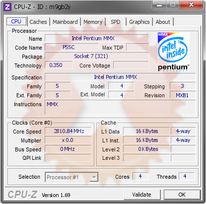 screenshot of CPU-Z validation for Dump [m9gb2y] - Submitted by  LEE  - 2014-03-21 16:03:42