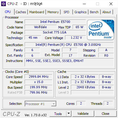 screenshot of CPU-Z validation for Dump [m9j9g4] - Submitted by  WANGYOU  - 2015-10-13 09:18:11