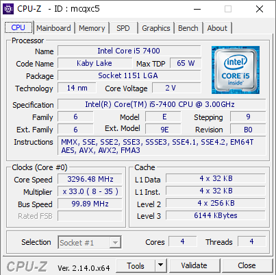 screenshot of CPU-Z validation for Dump [mcqxc5] - Submitted by  DESKTOP-P35KME9  - 2026-08-22 12:10:01
