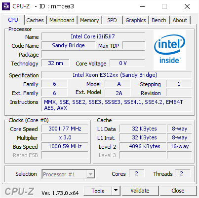 screenshot of CPU-Z validation for Dump [mmcea3] - Submitted by  KVM396-PBDRLWP  - 2015-10-20 08:35:02