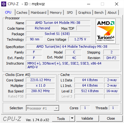 screenshot of CPU-Z validation for Dump [mpbvqz] - Submitted by  MICROSOF-1AADA8  - 2015-10-25 09:40:42