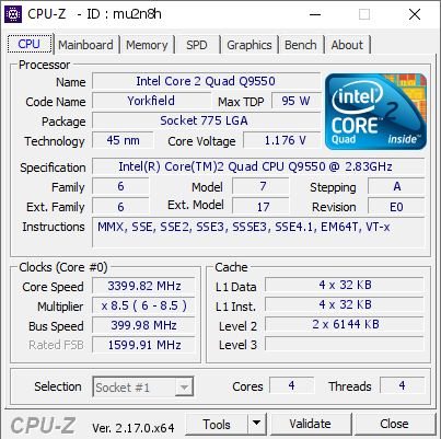 screenshot of CPU-Z validation for Dump [mu2n8h] - Submitted by    - 2026-09-24 17:00:01