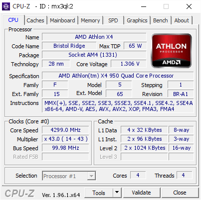 screenshot of CPU-Z validation for Dump [mx3qk2] - Submitted by  DESKTOP-J43VBPT  - 2021-06-22 16:45:03