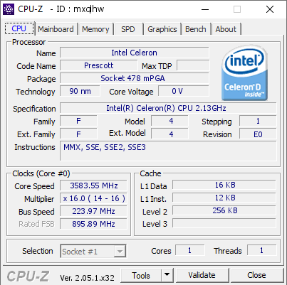 screenshot of CPU-Z validation for Dump [mxqlhw] - Submitted by  SanyaX  - 2024-03-03 23:37:33