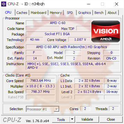 screenshot of CPU-Z validation for Dump [n34bqh] - Submitted by  MARI-DARI  - 2016-04-27 22:51:46