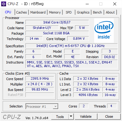 screenshot of CPU-Z validation for Dump [n5f5wg] - Submitted by  DESKTOP-1AKQ11F  - 2016-01-21 15:45:32