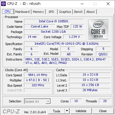 screenshot of CPU-Z validation for Dump [n6ysxh] - Submitted by  DESKTOP-VT4DRF3  - 2022-05-08 17:40:25