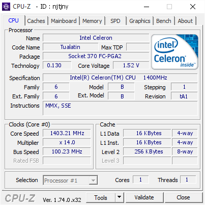 screenshot of CPU-Z validation for Dump [njtjny] - Submitted by  ÂÀÑßÎÔÈÑ-ÏÊ  - 2015-12-19 17:47:09