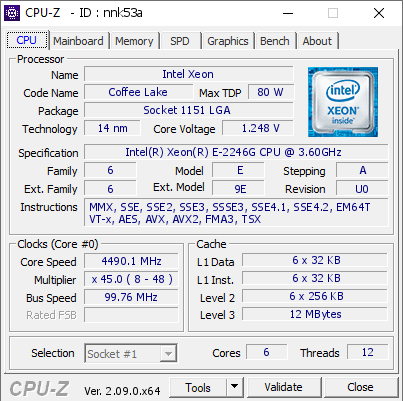 screenshot of CPU-Z validation for Dump [nnk53a] - Submitted by  Server Gladewater  - 2024-02-04 17:05:59
