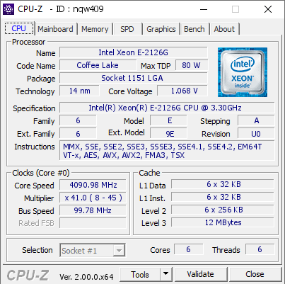 screenshot of CPU-Z validation for Dump [nqw409] - Submitted by  DESKTOP-11O2A2O  - 2022-03-08 01:39:45