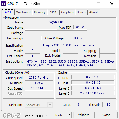 screenshot of CPU-Z validation for Dump [ns9iev] - Submitted by  Anonymous  - 2025-06-07 08:35:13