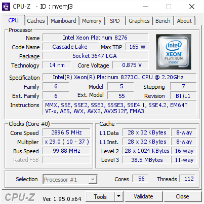 screenshot of CPU-Z validation for Dump [nvemj3] - Submitted by  DESKTOP-K3HJ30O  - 2021-04-08 21:30:33