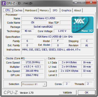 screenshot of CPU-Z validation for Dump [nwcq5i] - Submitted by  CLAIR  - 2014-08-22 06:08:14