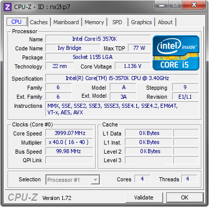 screenshot of CPU-Z validation for Dump [nx2kp7] - Submitted by  GLOIN  - 2015-08-28 15:38:08