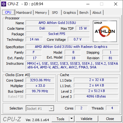 screenshot of CPU-Z validation for Dump [p1tk94] - Submitted by  MAIBENBEN-PC  - 2024-02-01 06:04:04