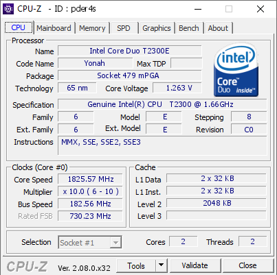 screenshot of CPU-Z validation for Dump [pder4s] - Submitted by  IdeaFix  - 2023-10-29 11:30:32