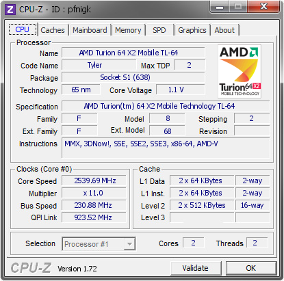 screenshot of CPU-Z validation for Dump [pfnigk] - Submitted by  constant  - 2015-08-20 08:30:15