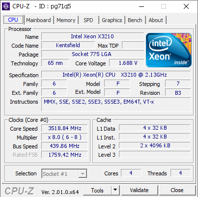 screenshot of CPU-Z validation for Dump [pg71q5] - Submitted by  MykolayZack  - 2022-08-23 13:19:18
