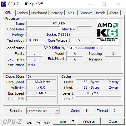 screenshot of CPU-Z validation for Dump [piz3a5] - Submitted by  TheMajorTechie  - 2017-07-29 02:12:06